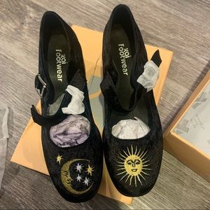 koi footwear Tira Witchy Mary Janes 'Della Black Velvet Edition'